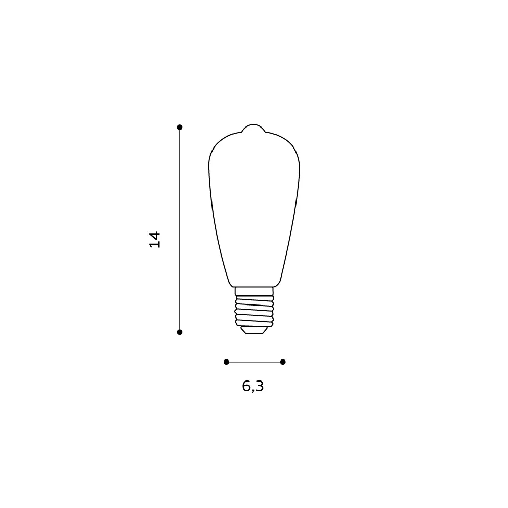 AZZARDO LAMPA LED E27 DIMM 2200K 8W BALL AM