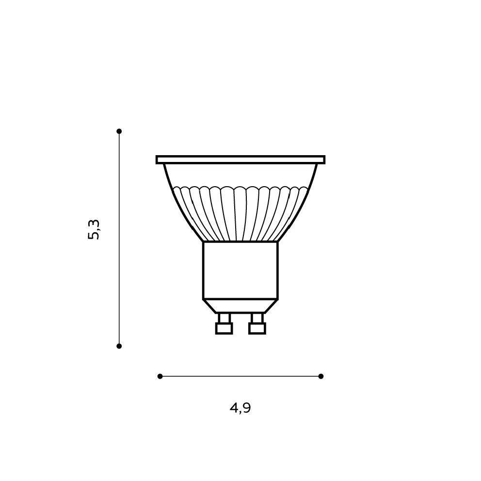 AZZARDO LAMPA LED GU10 7W DIMM 4000K 580LM