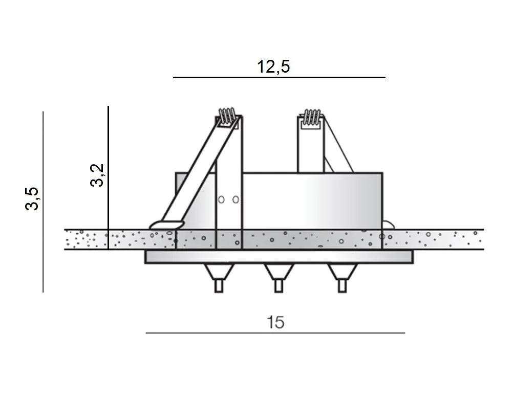 CANOPY GIPS 15cm TRIPLE BK