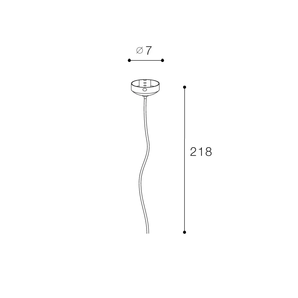 CEILING PLATE BK + WIRE