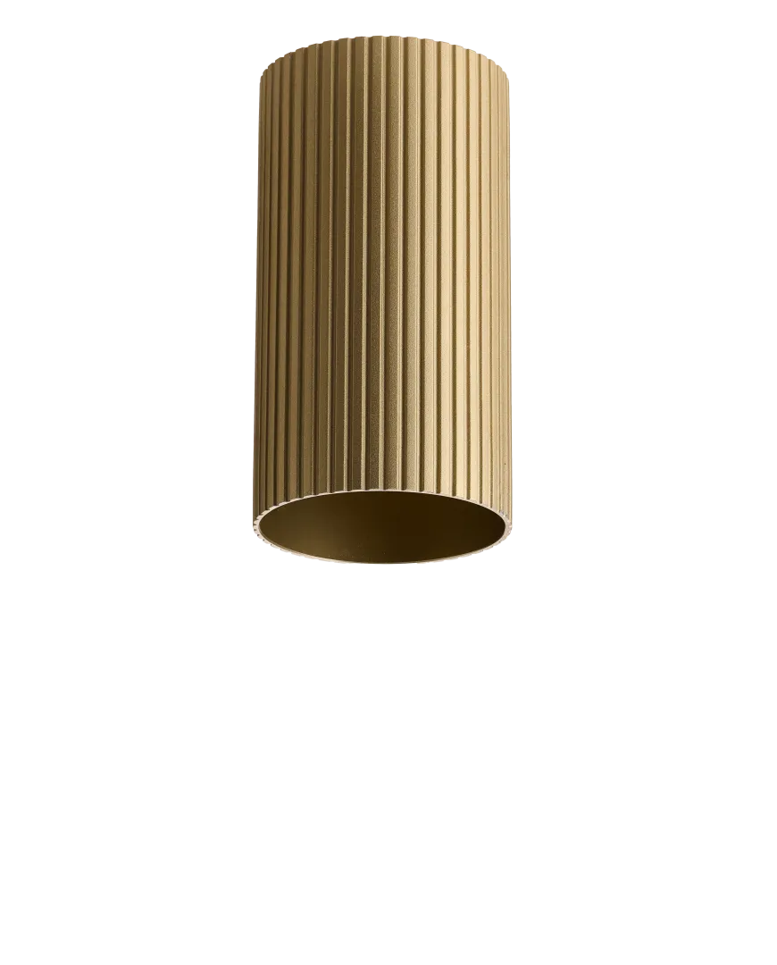 LUCAS RIBBED TUBE 9 ANODISED GOLD