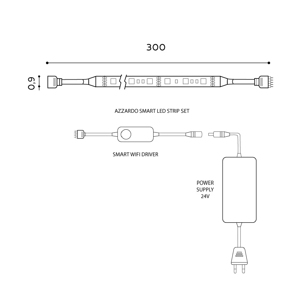 SMART LED SET 3M 4000K RGB+W